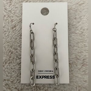 Express Silver Chain Earrings